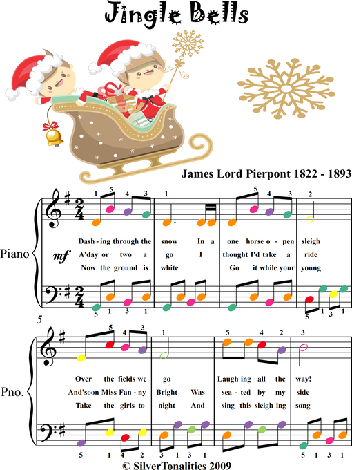 Jingle bells deals piano easy